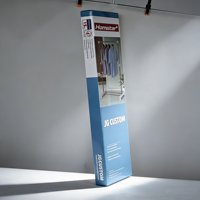 Boîtes d'emballage en carton personnalisées pour cintres à vêtements longs et réglables, avec impression de logo et fermeture à rabat pour expédition