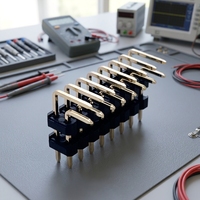 Connecteur mâle Soulin en laiton, pas de 2,54 mm, double rangée 2*8, type vertical SMD, hauteur 2,0H pour cartes PCB