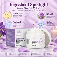 Masque Gel Émollient au Rétinol Fermenté CE Anti-Âge, Anti-Rides, Raffermissant, Hydratant, Lissant, Revitalisant, Nourrissant, Masque Visage de Nuit