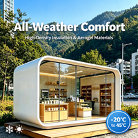 Villa préfabriquée compacte Apple Cabin, maison modulaire de petite taille pour jardin, espace urbain ou commercial limité