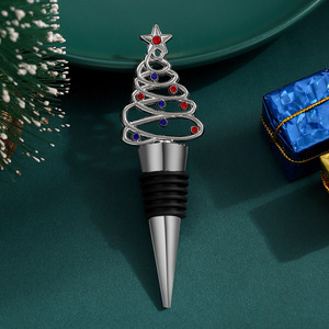 Christmas Tree <b>Wine</b> <b>Stopper</b> Zinc Alloy Gold And Silver Creative Bottle <b>Stopper</b> For <b>Wine</b> Preservation Party Gift - Product Image 2