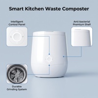 Triturador de Residuos Alimenticios Eléctrico Doméstico de Acero Inoxidable con Cámara de Trituración, Motor de Corriente Continua, Tecnología Multigrind, 0.5 HP