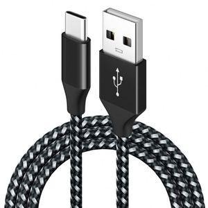 Cable de Carga Rápida de Nailon Trenzado al por Mayor, Cable de Datos de 3FT 6FT 10FT, USB Tipo-C de Dos Colores para iPhone y Teléfonos Android - Product Image 1