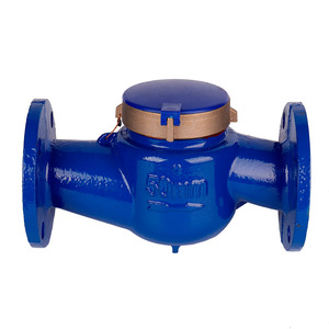 YueMeiTe Horizontal Screw Type Liquid Seal Water Meter Cast Iron Flanged DN15 Multi Jet Meters - Product Image 4