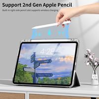 Offre Spéciale Slim Trifold Stand Crystal Clear Back Shell Antichoc Smart Tablet Cover Case pour iPad Pro 11 Inch M5 M4 2025 2024