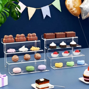 4-Tier Acrylic hiển thị mỹ phẩm Kệ rõ ràng đứng cho amiibo cho Funko cho Pop con số cupcakes Nước hoa tổ chức Lưu trữ 9 inch - Product Image 4