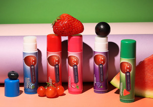 Nouveau design 5 saveurs de fruits Anti Peeling rouge à lèvres filles léger hydratant Anti sec fissuration baume à lèvres en stock - Product Image 5