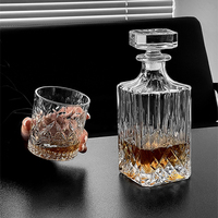 Botella de Vino Cuadrada de Cristal de 30 oz, Botella de Vodka, Licor, Whisky, Decantador de Vino