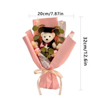 Hadiah Wisuda Buket Boneka Beruang Berbulu Model Mainan Plush Kreatif 243 untuk Ulang Tahun Anak Perempuan Musim Wisuda Teman Sekelas Buatan Tangan