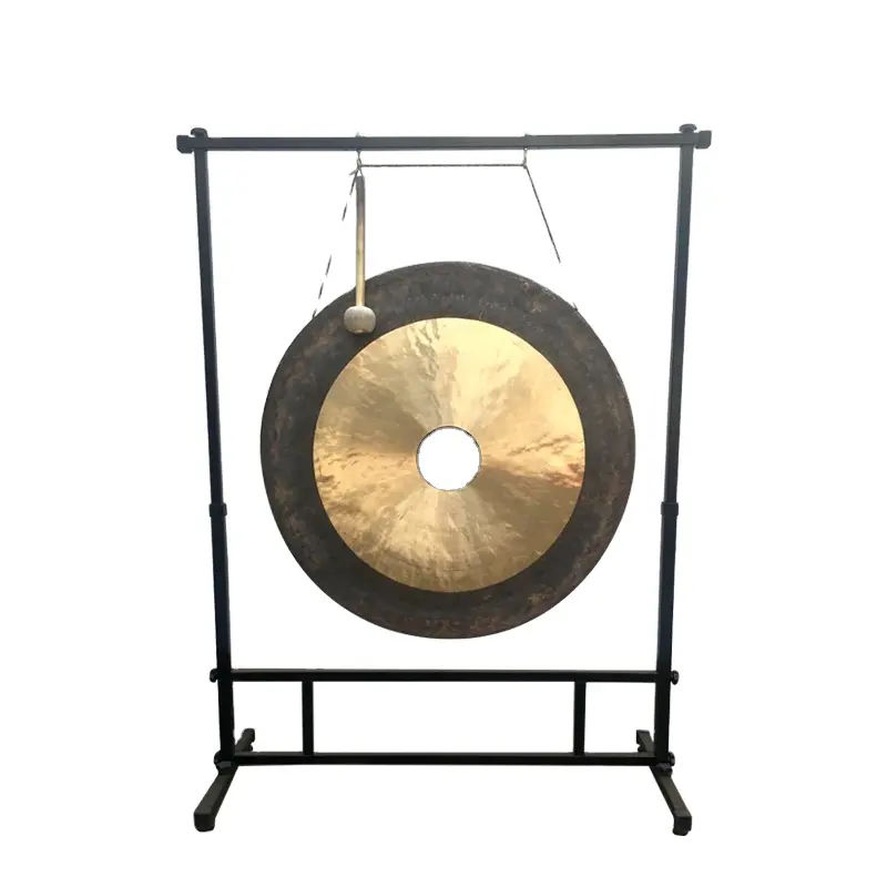 Chinesisches traditionelles Schlag instrument, das hölzernen Gong mit Ständer steht