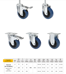 3/<strong>4</strong>/<strong>5</strong> <strong>Inch</strong> <strong>Plastic</strong> Wheel Castor Medium Duty Rubber Swivel Castor Wheels for <strong>Trolley</strong> Silent Castors Screw - Product Image 3