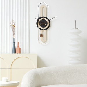 Wozoom Wall <b>Clock</b> Geometric Single Face <b>Battery</b> Powered Living Room Home Decor - Product Image 4
