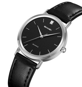 นาฬิกาข้อมือผู้หญิง SKMEI 2568 ดีไซน์หรูหรา สไตล์ลำลอง ระบบควอตซ์ ตัวเรือนโลหะผสม สายหนัง กันน้ำ 3 บาร์ พร้อมกล่องของขวัญ - Product Image 5