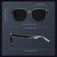 Lunettes Intelligentes M02s avec Caméra 8MP, Assistant Vocal IA, Double Micro, Transfert Wi-Fi et Audio Open Ear