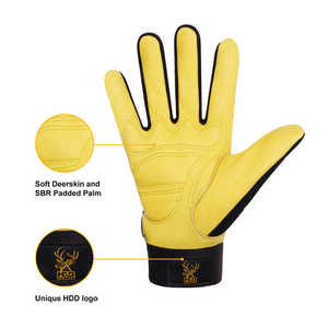 Guanti da Moto HANDLANDY in Vera Pelle di Cervo di Lusso per Uomo, Guanti da Tiro e Caccia, Guanti da Meccanico Auto - Product Image 2