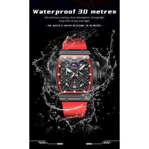 Reloj Olevs Square de 46 mm, cronógrafo, resistente al agua, reloj de pulsera informal y de negocios para hombre - Product Image 4