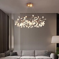 Lampe de salon postmoderne simple Firefly Decoration, lampe de chambre à coucher créative circulaire à LED, luminaire suspendu moderne pastoral