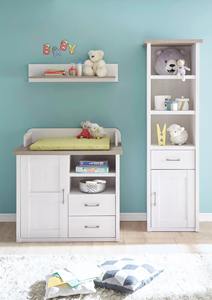 Table à <span class=keywords><strong>langer</strong></span> pour bébé en bois blanc moderne de haute qualité, écologique, avec 2 tiroirs, 2 étagères et 1 porte pour la chambre à coucher et le salon - Product Image 3