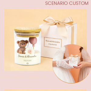 Bougie parfumée en verre en forme d'ours mignon avec couvercle en bambou, bougie d'aromathérapie, décoration d'intérieur et cadeau d'anniversaire pour enfants et femmes - Product Image 6