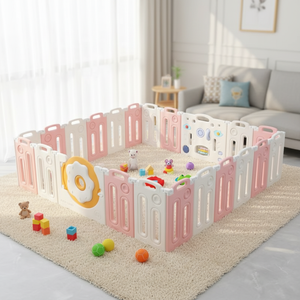 <span class=keywords><strong>Parc</strong></span> de jeu pliable en plastique rose <span class=keywords><strong>pour</strong></span> bébés, idéal <span class=keywords><strong>pour</strong></span> petits appartements - <span class=keywords><strong>Parc</strong></span> de jeu <span class=keywords><strong>pour</strong></span> enfants avec tapis et barrières de sécurité - Vente en gros usine - Product Image 1