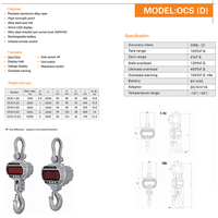 Báscula digital LED superbrillante de 40 mm para grúas, 1-10t, de alta resistencia, colgante, con pantalla extragrande para techos altos