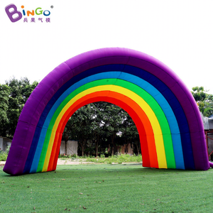 Équipement de <span class=keywords><strong>location</strong></span> de fête Publicité Arche gonflable Tunnel à lumière LED Arc-en-ciel gonflable personnalisé pour événements en plein air - Product Image 1