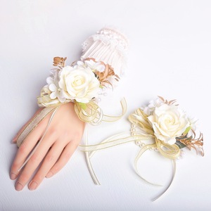 Fiore Artificiale in Tessuto Fatto a Mano Stile Europeo Romantico per Sposa Damigella <span class=keywords><strong>VIP</strong></span> Accessori Matrimoniali Spilla - Product Image 4