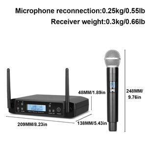 Nuevo Sistema de Micrófono Inalámbrico UHF de 2 Canales PGX2, Micrófono Dinámico Cardioide de Mano de Plástico - Product Image 4