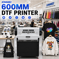 Impresora DTF Multifunción XM de 600 mm, Impresora de Transferencia DTF A1 con Tinta Blanca, Máquina de Impresión de Película PET para la Industria Textil y de Prendas de Vestir