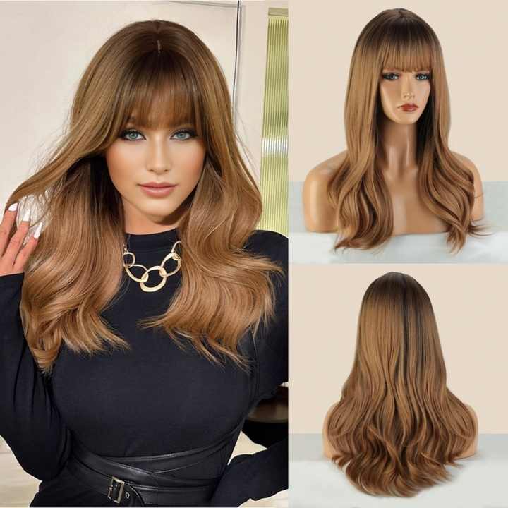 Ombre Short Curly Synthetic Wig