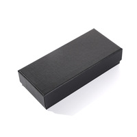 Boîte à montre noire haut de gamme à couvercle rabattable, boîte cadeau pour bijoux et accessoires, en carton rigide avec plateau intérieur estampé, vente en gros