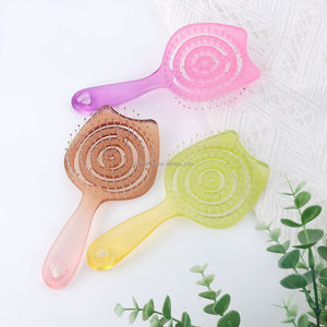 Q246 Peine para el cabello de ABS y PP, portátil, hueco, con diseño de oreja de gato, colorido degradado tipo gelatina, con forma de piruleta, para masaje capilar, para estudiantes, salones y viajes - Product Image 2
