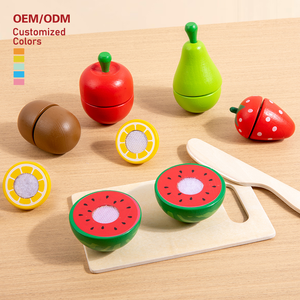Ensemble de jouets de coupe de <span class=keywords><strong>fruits</strong></span> et légumes en <span class=keywords><strong>bois</strong></span> de qualité supérieure-Jeu de tranchage magnétique réaliste pour l'apprentissage précoce Jeu de rôle chez <span class=keywords><strong>les</strong></span> tout-petits - Product Image 1