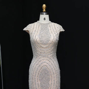 Jancember LSZ075 Abito da Sera a Sirena con Collo Alto, Cerniera e Strass per Feste - Product Image 4