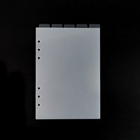 Séparateurs A5 à 6 trous en PP (Index transparent givré à 5 onglets pour agenda, accessoire pour feuilles mobiles) - Stock Chine, vente en gros disponible