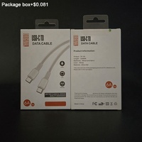 Cables de carga para teléfonos inteligentes PD de manualidades de moldeo por inyección más vendidos Cables USB tipo C a 8 pines