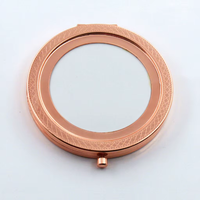 Miroirs cosmétiques portables double face, supports vierges pour miroirs de maquillage DIY, petite taille, usage commercial, vente directe usine