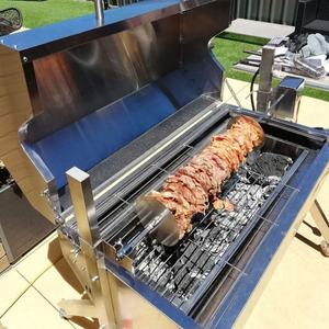 Rôtissoire à gaz et charbon de bois de 1000 mm, rôtissoire automatique pour barbecue avec une capacité de 30 kg - Product Image 4