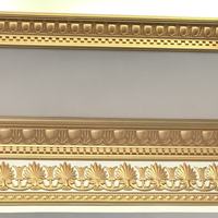Moulures de plafond traditionnelles Banruo en polystyrène, dorées et rouges, 9,5x25cm, pour villas, panneaux muraux intérieurs, corniche de luxe, durables