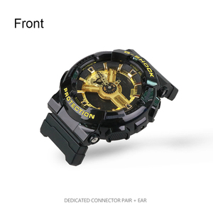 LAIHE Bracelets de montre en acier inoxydable avec connecteur adaptateur noir en TPU pour montre-bracelet en plastique Outils et accessoires Pièces détachées - Product Image 4