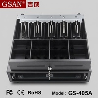 Tiroir-caisse POS Kinghe 405 mm réglable pour 8 pièces de monnaie et 5 billets, avec connecteur RJ11, durable, pour caisse de supermarché