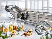 Automatische belletjeswasmachine voor het reinigen van vacuümverpakte voedselplastic zakken