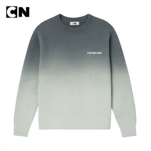 Suéter de Invierno con Certificación GRS, Fabricante de Suéteres, Logotipo Personalizado, Suéter de Punto Degradado de Algodón para Hombre, Suéter de Punto Estándar de 7 Gauge - Product Image 2