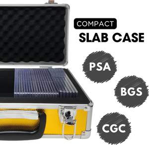 Portable Aluminum <strong>Briefcase</strong> with Zipper Closure for Graded Sports &amp; Trading Cards Card Case &amp; Slab <strong>Storage</strong> <strong>Box</strong> - Product Image 3