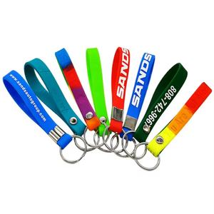 Porte-clés en silicone de couleur personnalisée, bracelet en silicone personnalisé avec impression de logo, bracelet en caoutchouc personnalisé chaud - Product Image 4