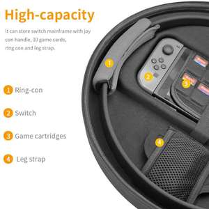 Sac de transport pour bague <span class=keywords><strong>Fit</strong></span> <span class=keywords><strong>Adventure</strong></span>, sacoche Portable à compartiments multiples pour nintendo Switch, accessoires de jeu - Product Image 3