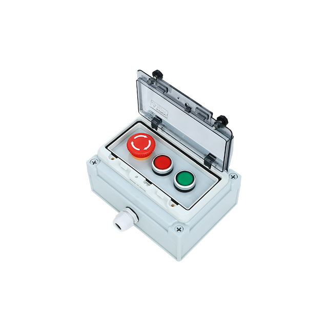 Outdoor Waterproof Plastic Button Box with Transparent Window Control Switch Junction Box with Emergency Stop/Start Features