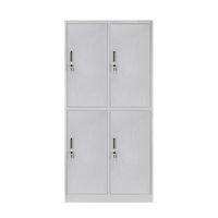 Armoire pliable en acier ou en fer à 4 portes, pour vêtements, bureau, salle de sport, atelier et école
