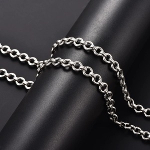Collar Grueso de 8MM, Cadena de Eslabones Ovalados de Acero Inoxidable Resistente al Deslustre, Gargantilla de Círculos Sólidos, Joyería Metálica para Hombre y Niño - Product Image 4