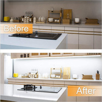 Nouveau LED Linkable White Flexible Tape Under Cabinet Led Light Kit 4-Strip Pack SMD2835 UK Plug